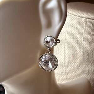 Ted Baker London Ronda Crystal Silver Tone Drop Earrings